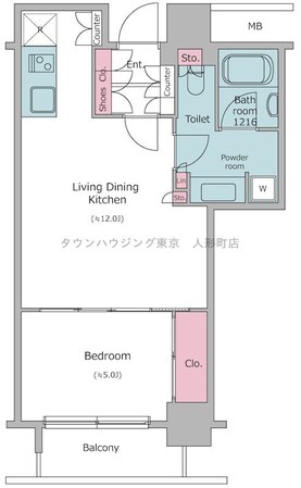 レジディア月島IIの物件間取画像